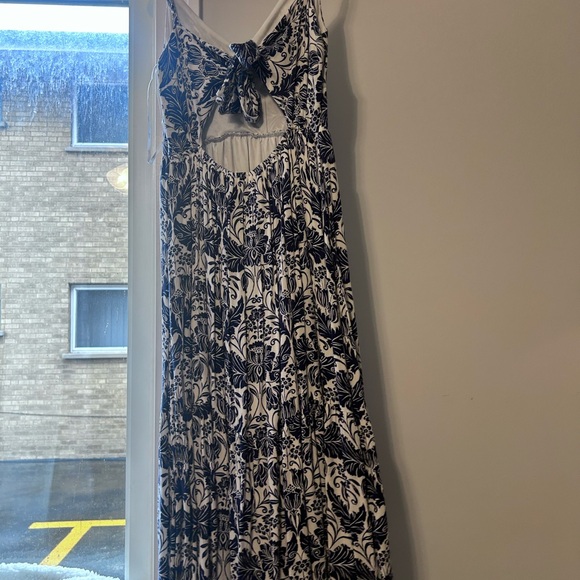 Japna Navy and White Maxi Dress - Picture 2 of 2